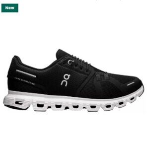 On Women's Cloud 6 Shoes/Color: Black/Black/White